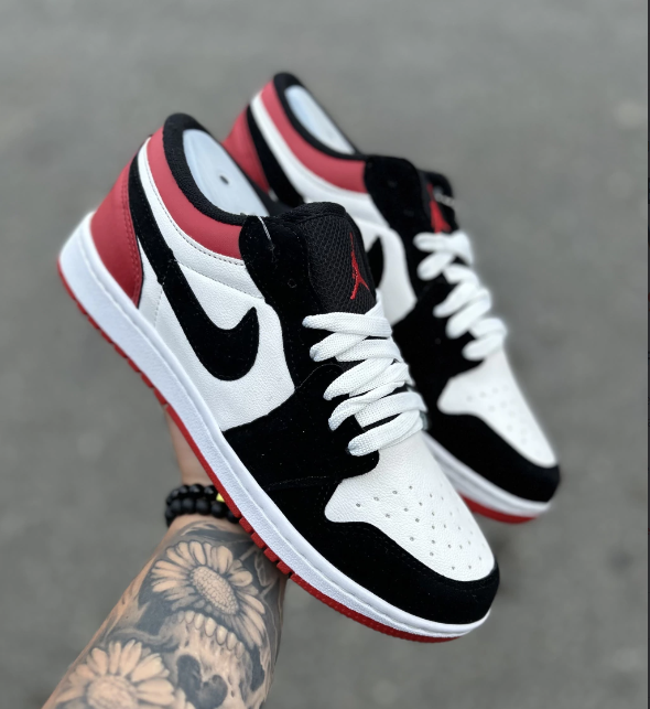 Air Jordan Low  (Vermelho Branco e Preto)