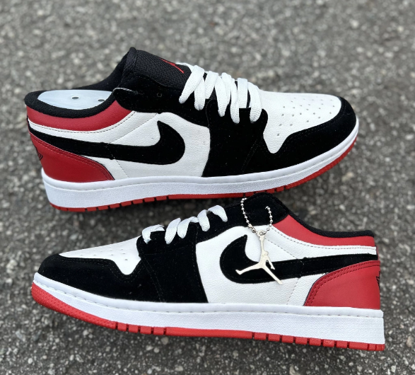 Air Jordan Low  (Vermelho Branco e Preto)