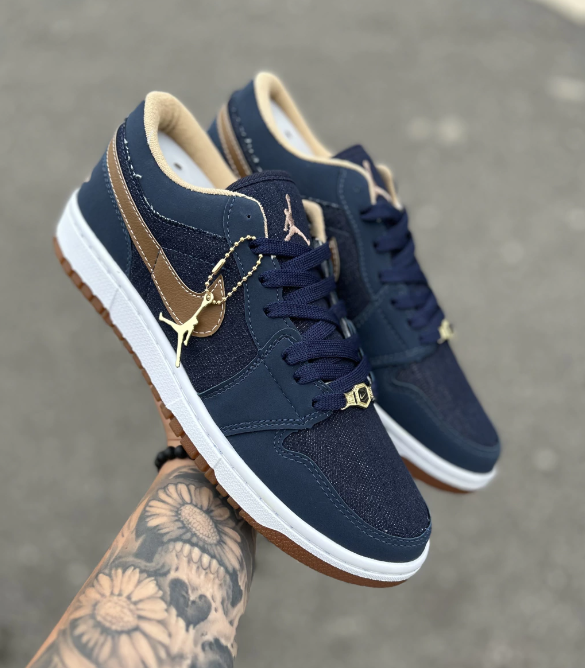 Air Jordan Low  (Azul e Marrom)