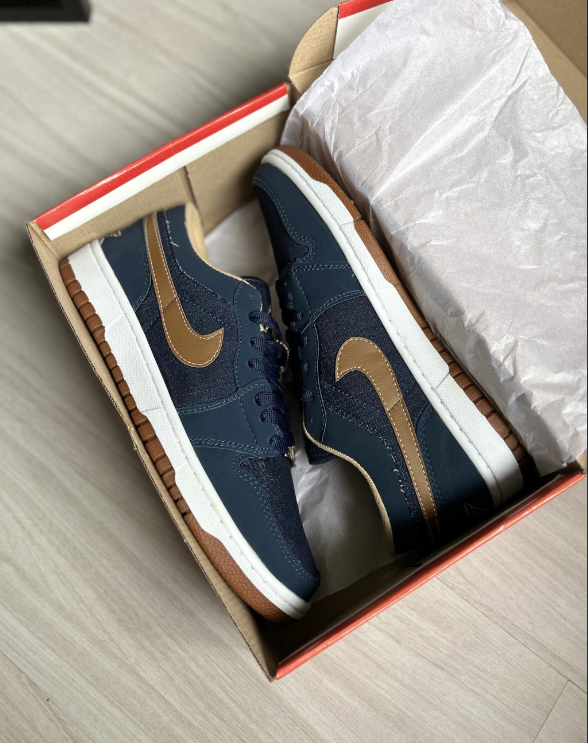 Air Jordan Low  (Azul e Marrom)