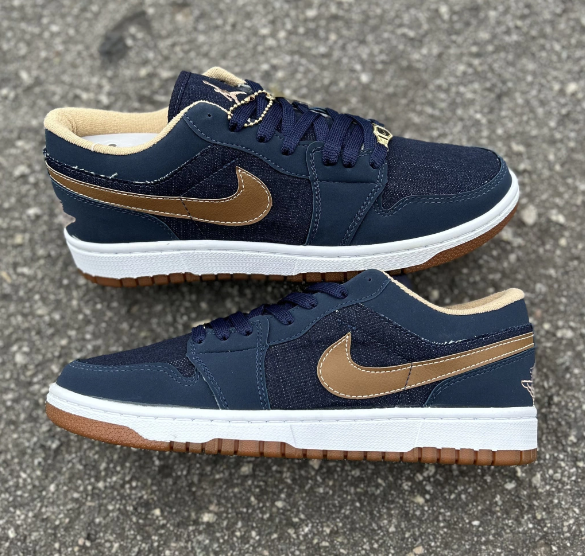 Air Jordan Low  (Azul e Marrom)