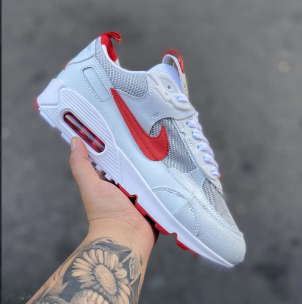 Air Max 90 (Branco e Vermelho)