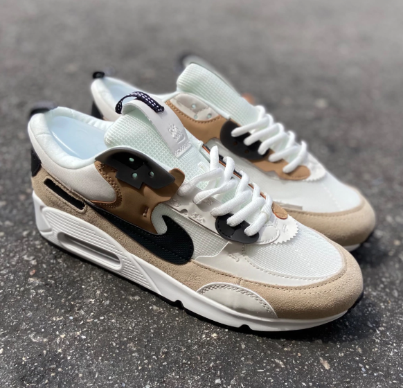 Air Max 90 (Branco Marrom e Preto)