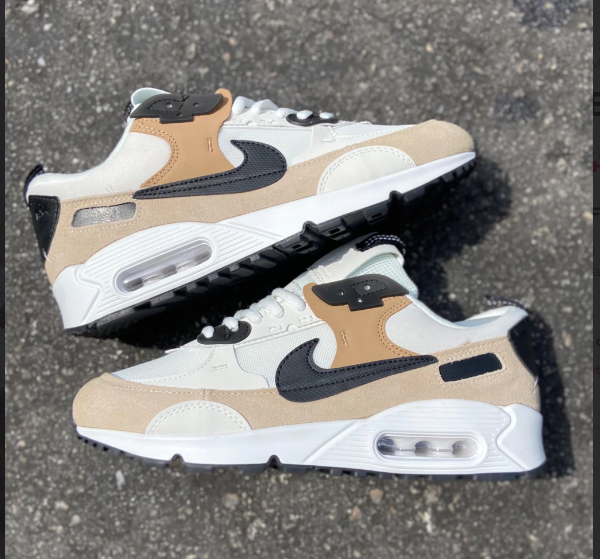 Air Max 90 (Branco Marrom e Preto)