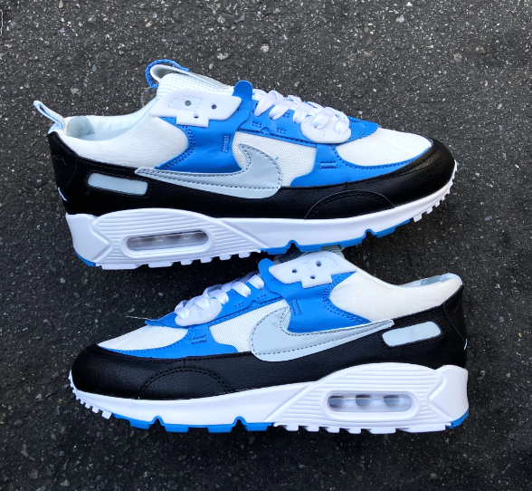 Air Max 90 (Branco Preto e Azul)