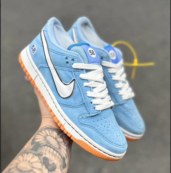 Air Dunk Low Azul e Branco Esp 58